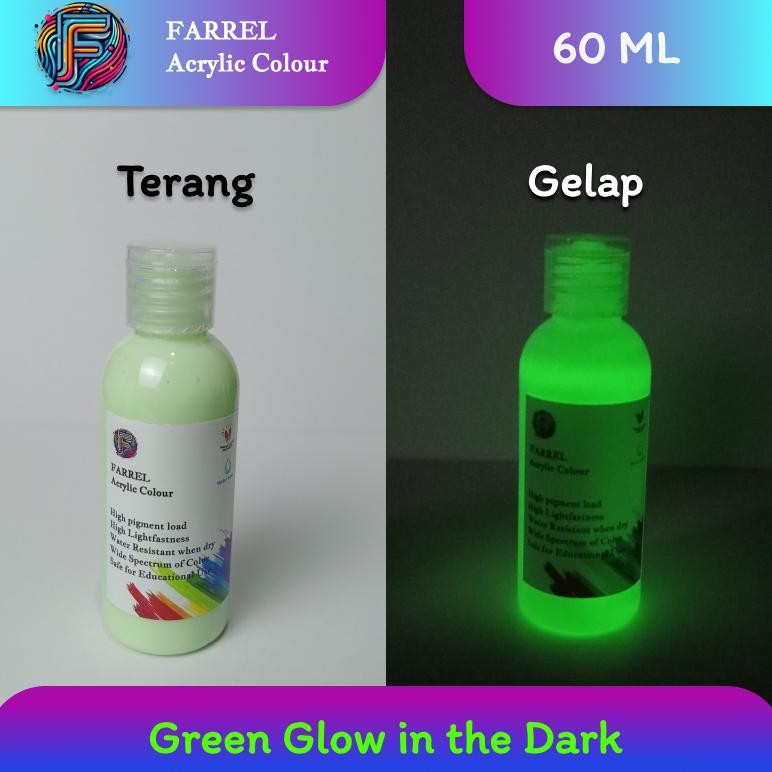 

Cat Akrilik / Lukis / Kanvas / Mural Glow In The Dark Series Isi 60 ml Farrel Acrylic Colour
