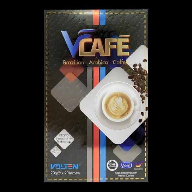 Volten Vcafe Minuman Serbuk Kopi Krimer Ala Brazilian Arabica Coffee 400G 20 Sachet X 20 Gram