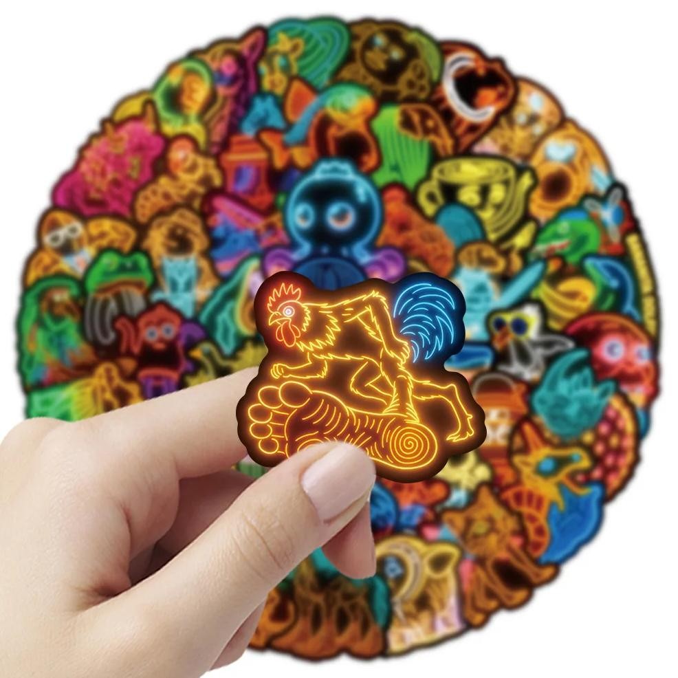 

PROMO!! 72/50pcs Tung Tung Tung Sahur Stickers Italian Brainrot Collectible Abstract Sticker Animals Decal DIY Phone Cup Guitar Kid Toys