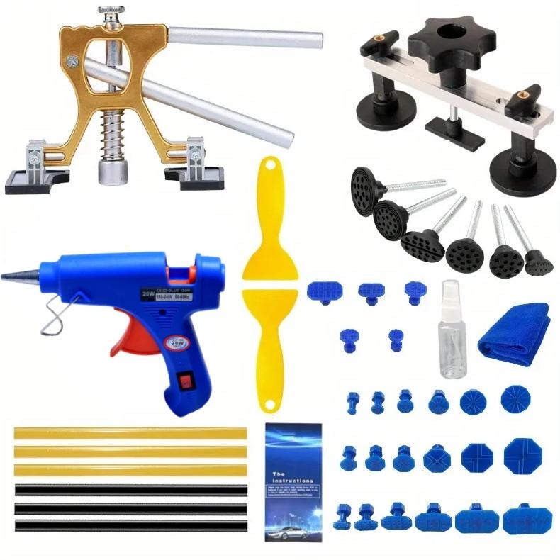 Auto Body Dent Repair Kit Car Dent Puller With Golden Dent Puller For Auto Body Dent Removal Minor D