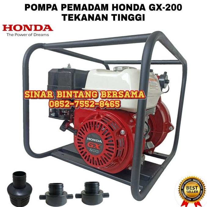 New Pompa Alkon Pemadam HONDA GX 200 Double Impeller