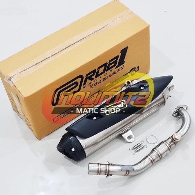 Knalpot Standar Racing Power Boom ROB1 BORE UP Cup V NMAX 155 OLD