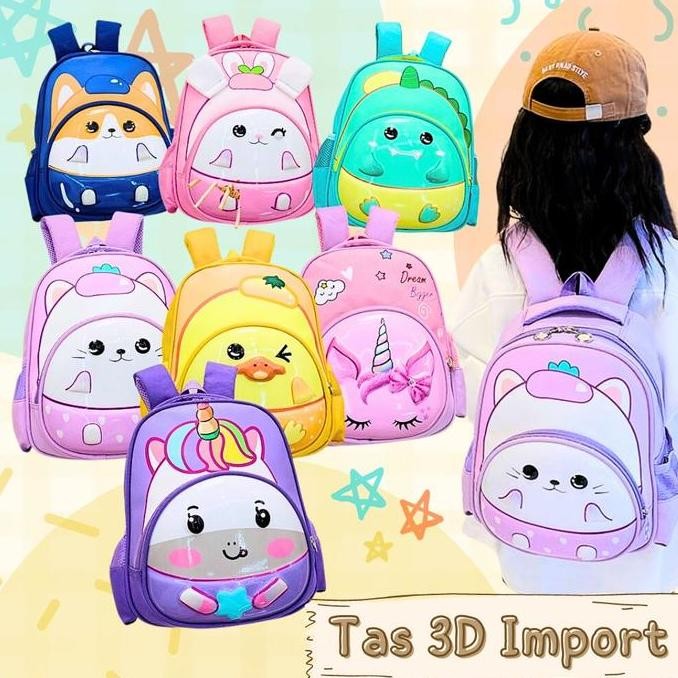 

Spesial Asterogrosir Tas Ransel Sekolah Anak Pg Tk Paud Motif Karakter Hewan Timbul 3D Premium Lucu Keren Import