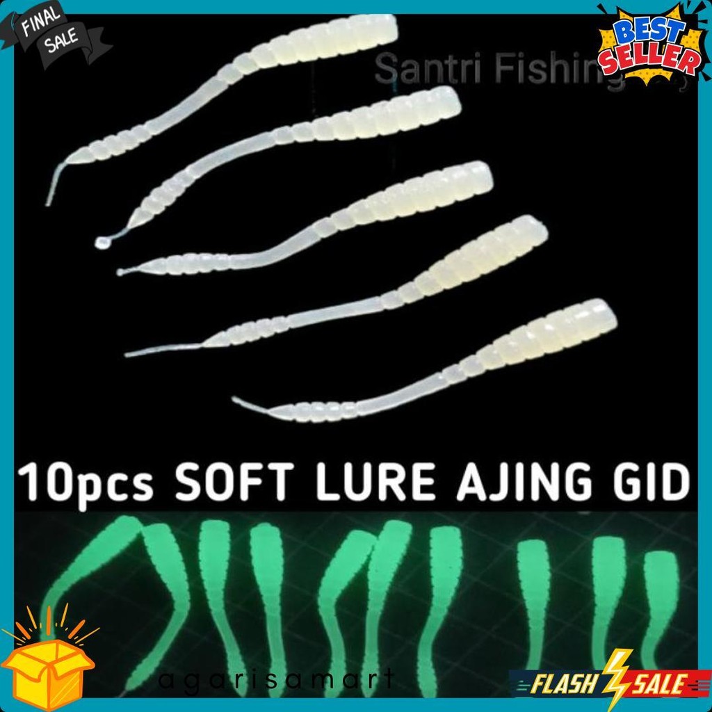 Soft Lure Ajing Ful Fosfor Gid Umpan Pancing Kerapu Kail Pancing Umpan Pancing Laut Terlengkap Dan T
