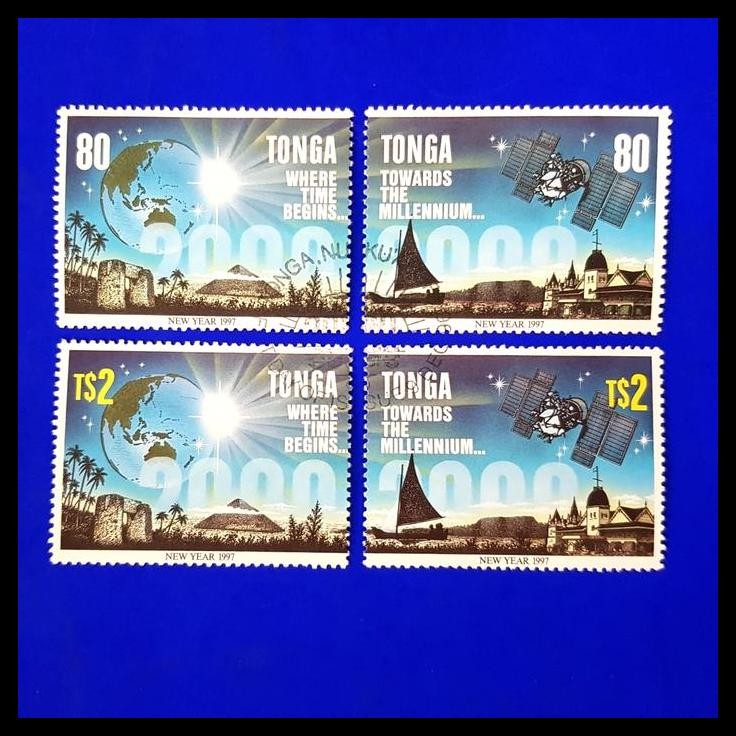 

TERMURAH PERANGKO/PRANGKO TONGA, "WHERE TIME BEGINS TOWARDS THE MILLENIUM" !!!!!!