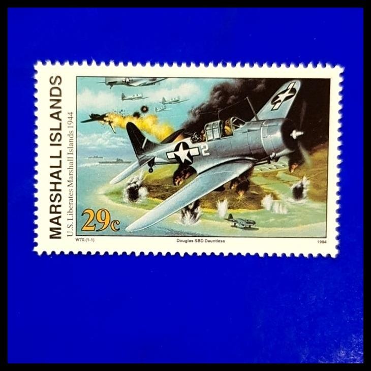 

TERBARU PERANGKO/PRANGKO PERANG DUNIA II, U.S. LIBERATES MARSHALL ISLANDS 1944 !!