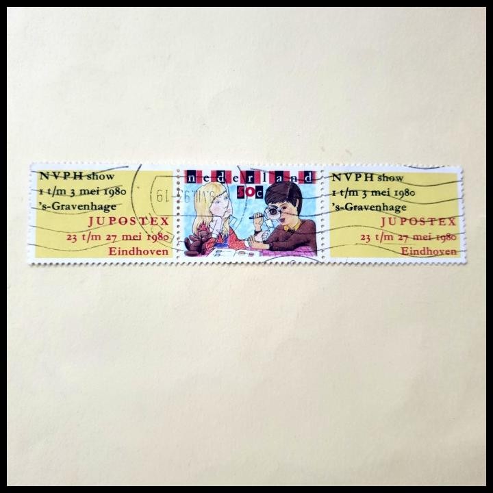 

HOT DEAL PRANGKO BELANDA/NEDERLAND 1980. PAMERAN FILATELI. NVPH SHOW EN JUPOSTEX. USED !!!!