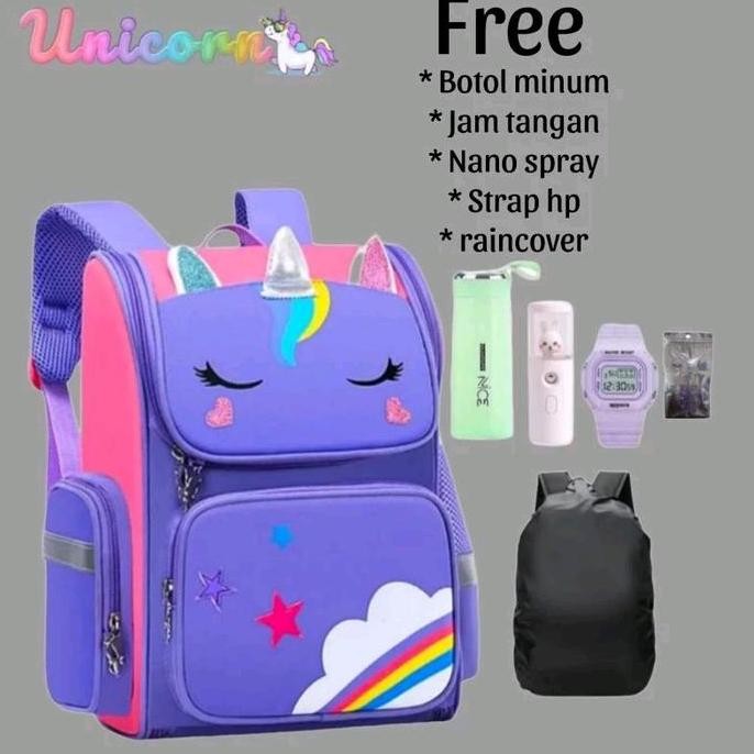 

Spesial Tas Ransel Sekolah Anak Perempuan Canvas Unicorn Banyak Bonus Tas Ransel