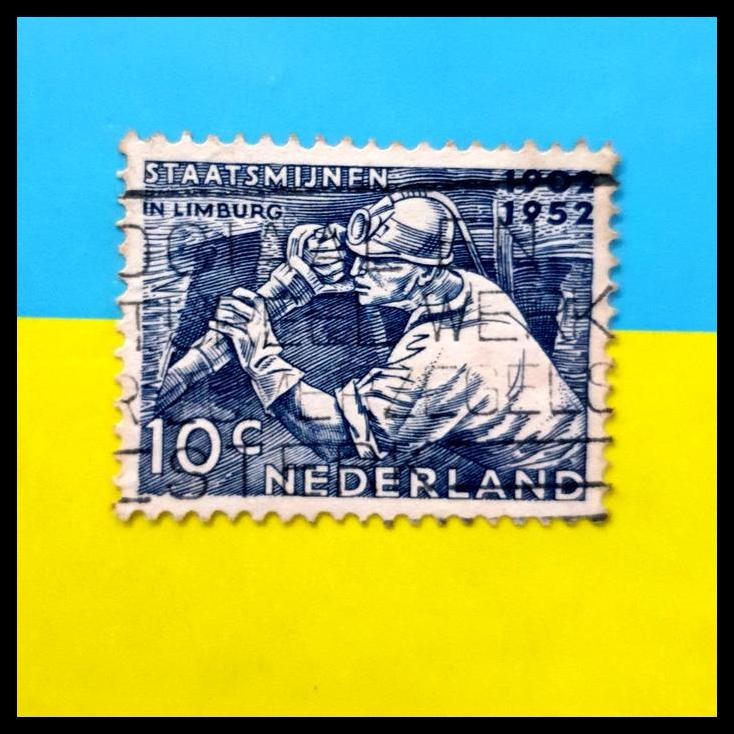 

GRATIS ONGKIR PRANGKO BELANDA/NEDERLAND 1952. 50 TAHUN TAMBANG NEGARA BELANDA. SET (1V) USED !!!!!!