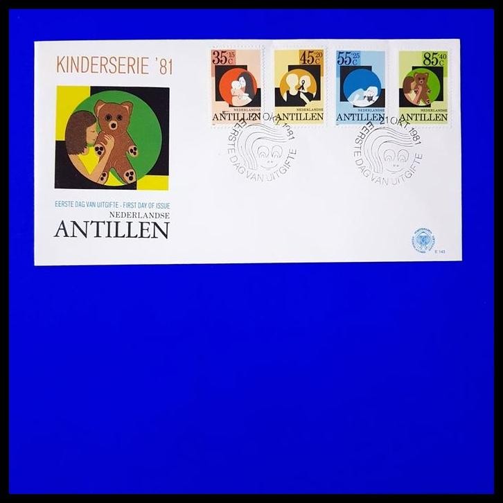 

TERMURAH PRANGKO/PERANGKO TEDDY BEAR. FDC SERI ANAK-ANAK 1981 DARI ANTILLEN !!!!