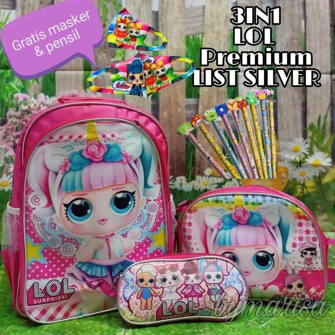 

Diskon Tas Ransel Anak Perempuan Tk Sd 3Set
