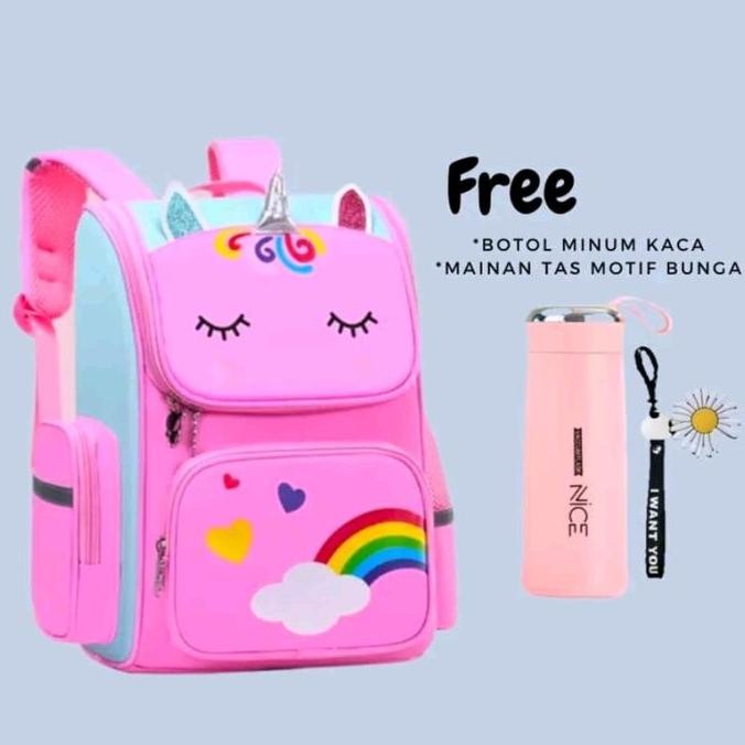 

Miliki Tas Ransel Sekolah Anak Perempuan Tk Sd Unicon Free Botol Minum
