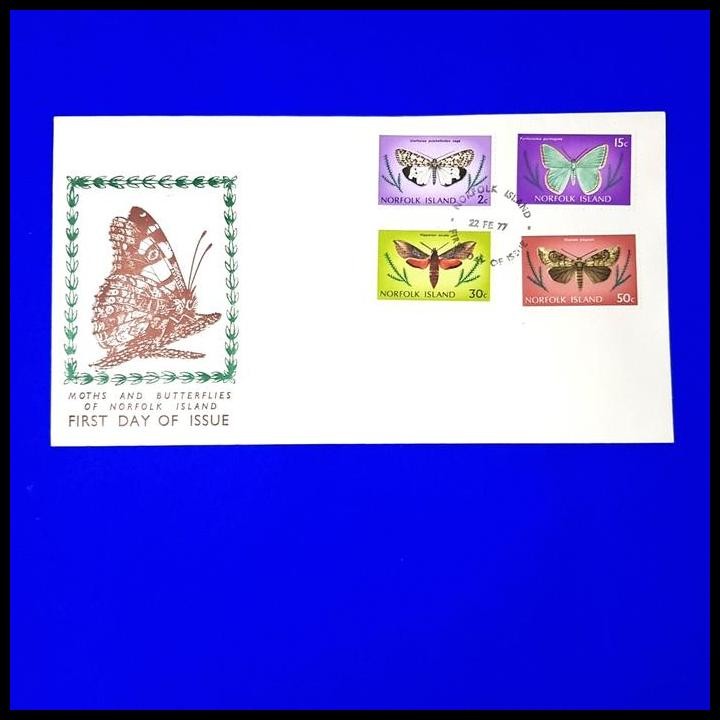 

TERBARU PRANGKO TEMA KUPU KUPU. FDC MOTHS AND BUTTERFLIES OF NORFOLK ISLAND !!!