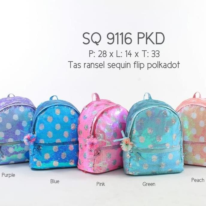 

Spesial Tas Ransel Sequin Flip Polkadot 9116 Pkd