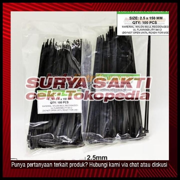 

DISKON KABEL TIES TSS (2.5 X 150MM) HITAM