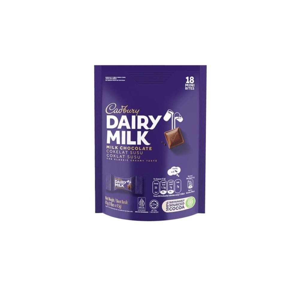 

Cri Cadbury Dairy Milk Cokelat Sharebag Isi 18 X 5