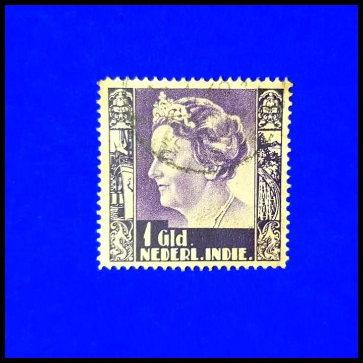 

TERMURAH PERANGKO/PRANGKO NED INDIE. RATU WILHELMINA. 1934. 1 GULDEN, USED. !!