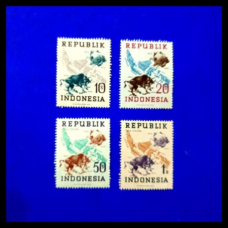 

DISKON PRANGKO INDONESIA CETAKAN WINA. BANTENG, PETA, GLOBE. SET. TANDA AIR !!!!!