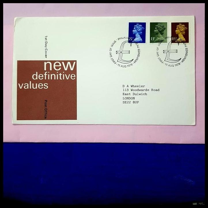 

GRATIS ONGKIR PRANGKO QUEEN ELIZABETH II. FDC NEW DEFINITIVE VALUES. EDINBURGH 1979 !!!!!