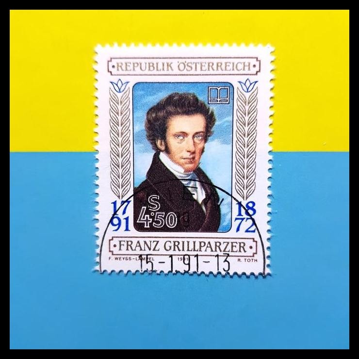 

HOT DEAL PRANGKO REPUBLIK OSTERREICH/AUSTRIA FRANZ GRILLPARZER AUSTRIAN WRITTER !!