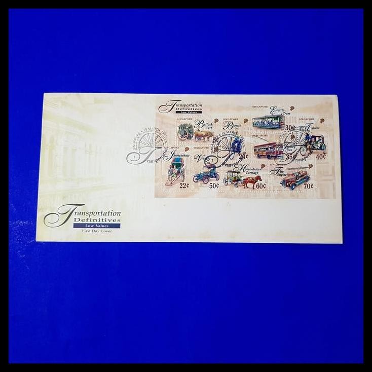 

DISKON PRANGKO LUAR NEGERI. FDC MS TRANSPORTATION DARI SINGAPORE. VINTAGE CAR !