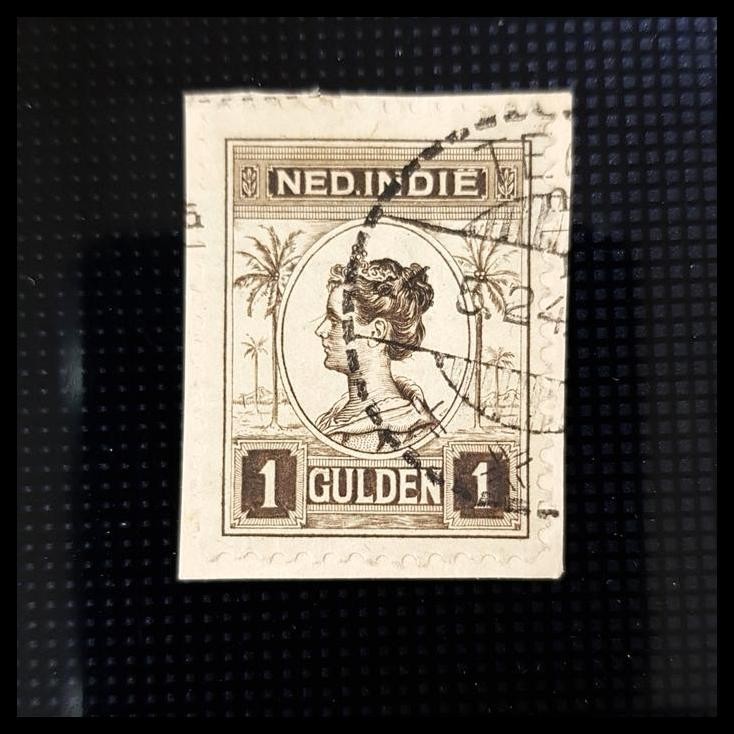 

BEST DEAL PERANGKO/PRANGKO INDONESIA~NED INDIE 1913-32 RATU WILHELMINA 1 GULDEN !!!!!!