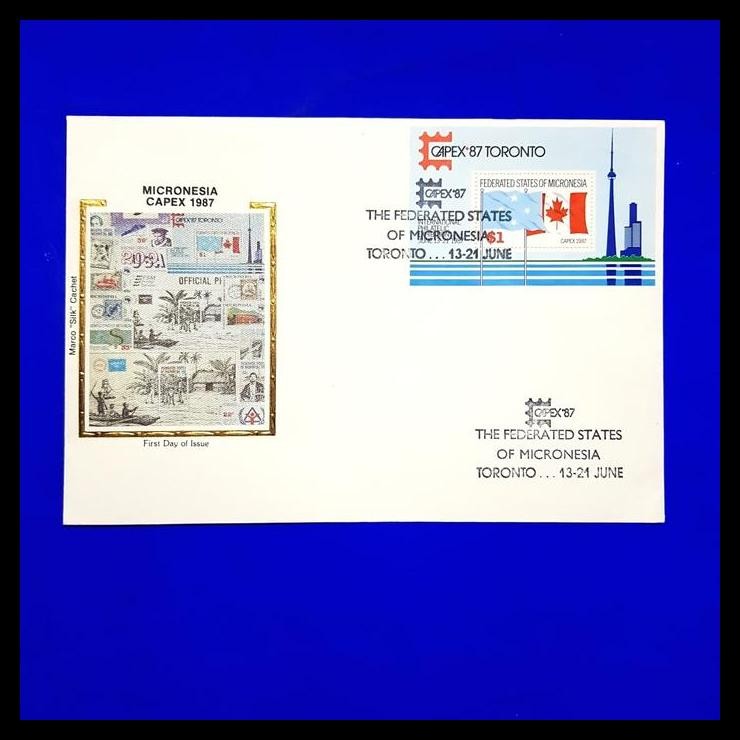 

HOT DEAL PRANGKO LUAR NEGERI. FDC MARCO "SILK" CACHET. CAPEX 87 TORONTO !!!!!!