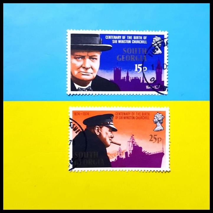 

BEST DEAL PERANGKO/PRANGKO SOUTH GEORGIA 1974. SIR WINSTON CHURCHILL. SET. $3.25 !!!!