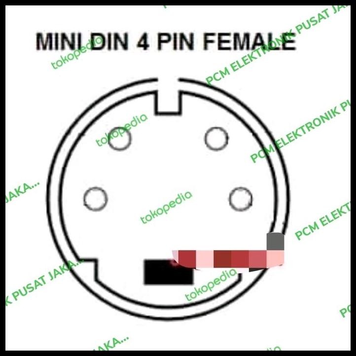 TERMURAH JACK MINI DIN PS2 PS 2 MINIDIN 4P 4PIN 4 PIN FEMALE CEWE CEWEK 