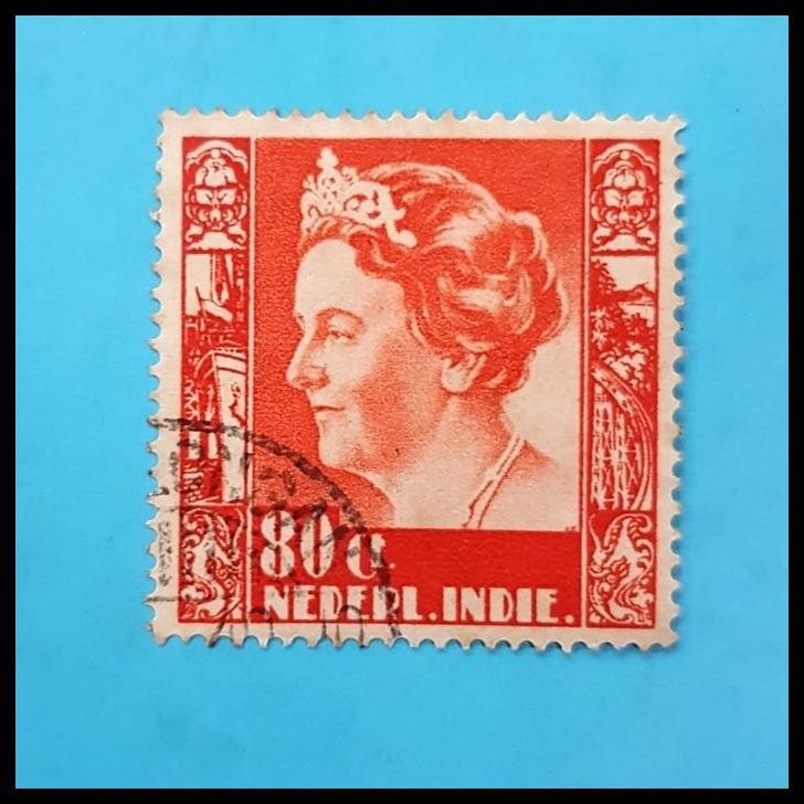 

HOT DEAL PRANGKO INDONESIA - NED INDIE 1934. RATU WILHELMINA 80 CENT !!!!!!