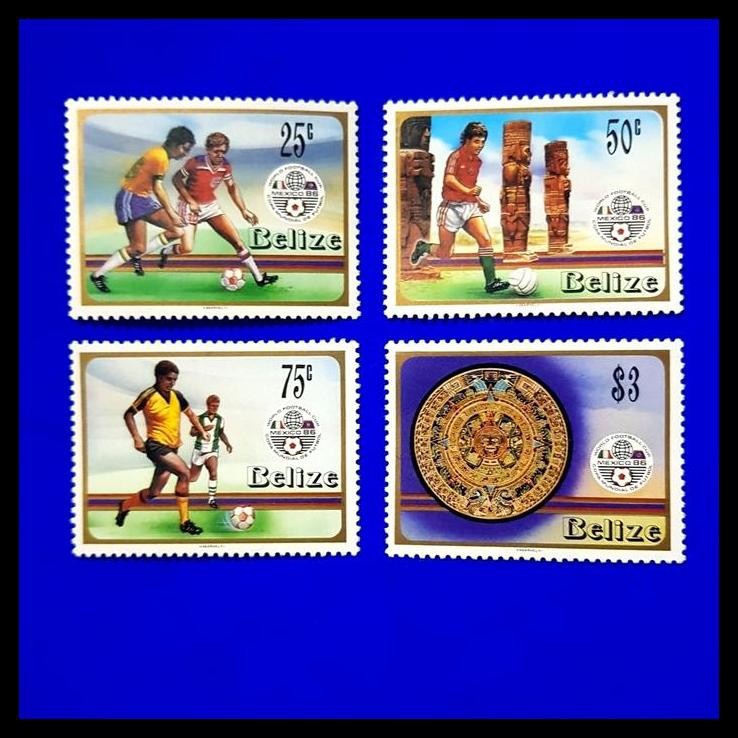 

BEST DEAL PERANGKO/PRANGKO WORLD FOOTBALL CUP MEXICO 1986 DARI BELIZE. SET (4V) !!!!!!