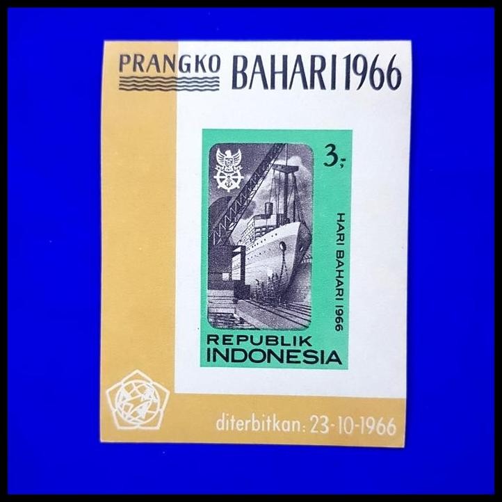 GRATIS ONGKIR PERANGKO/PRANGKO INDONESIA 1966. SS KAPAL HARI BAHARI. KONDISI LUX !!