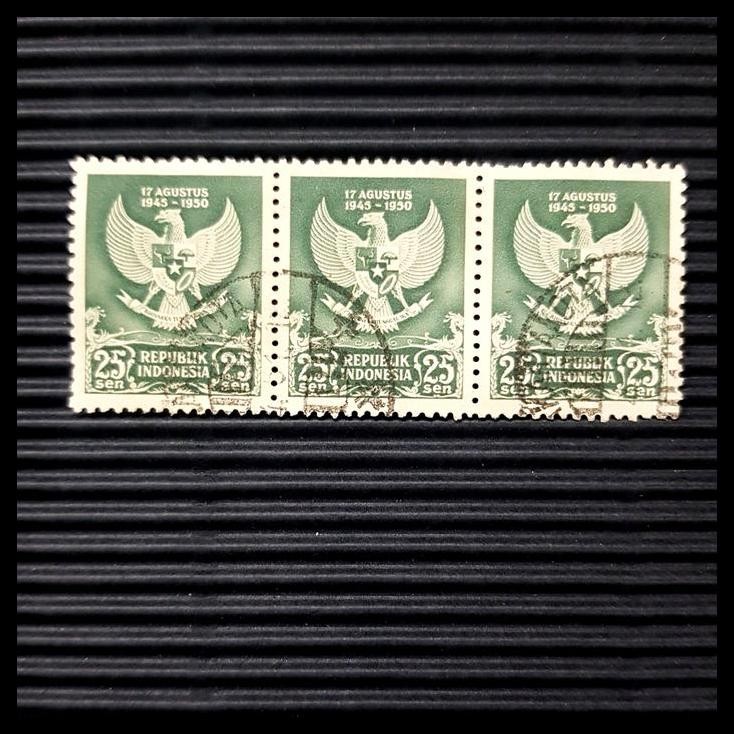 

GRATIS ONGKIR PRANGKO INDONESIA. GARUDA PANCASILA. 25 SEN, STRIP 3 CAP DJAKARTAKOTA !!!