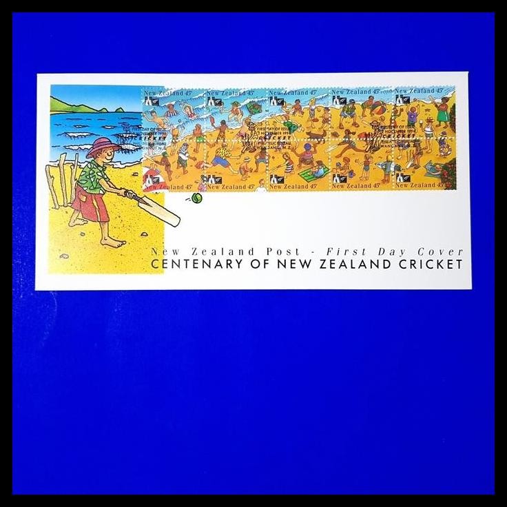 

TERMURAH PERANGKO/PRANGKO ISTIMEWA. FDC CENTENARY OF NEW ZEALAND CRICKET !!!!!