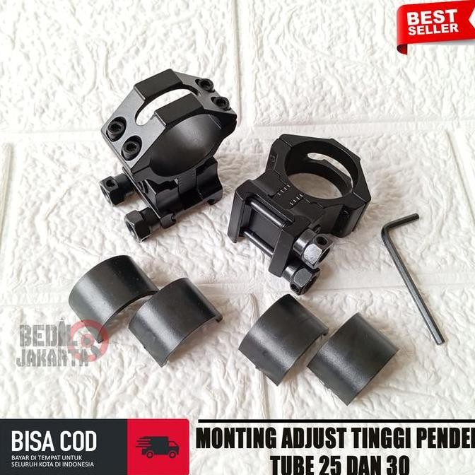 Monting Adjust Tinggi Pendek Mounting Teleskop Rel 22 Tube 25 Dan 30