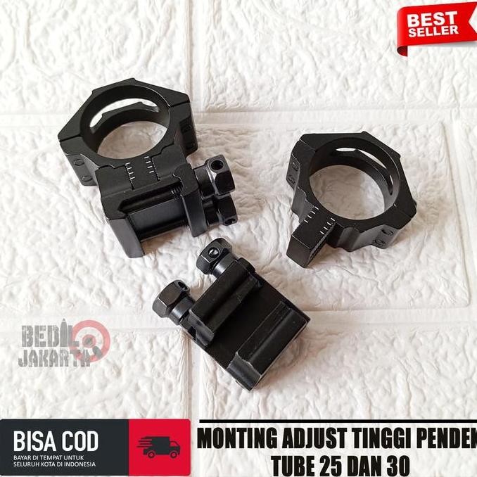 Monting Adjust Tinggi Pendek Mounting Teleskop Rel 22 Tube 25 Dan 30