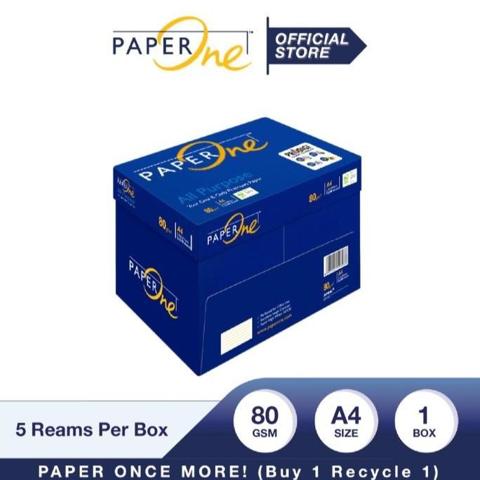 

TERLARIS! PaperOne Kertas A4 80gr All Purpose 1 Box (2500 lembar) Kertas HVS B2B