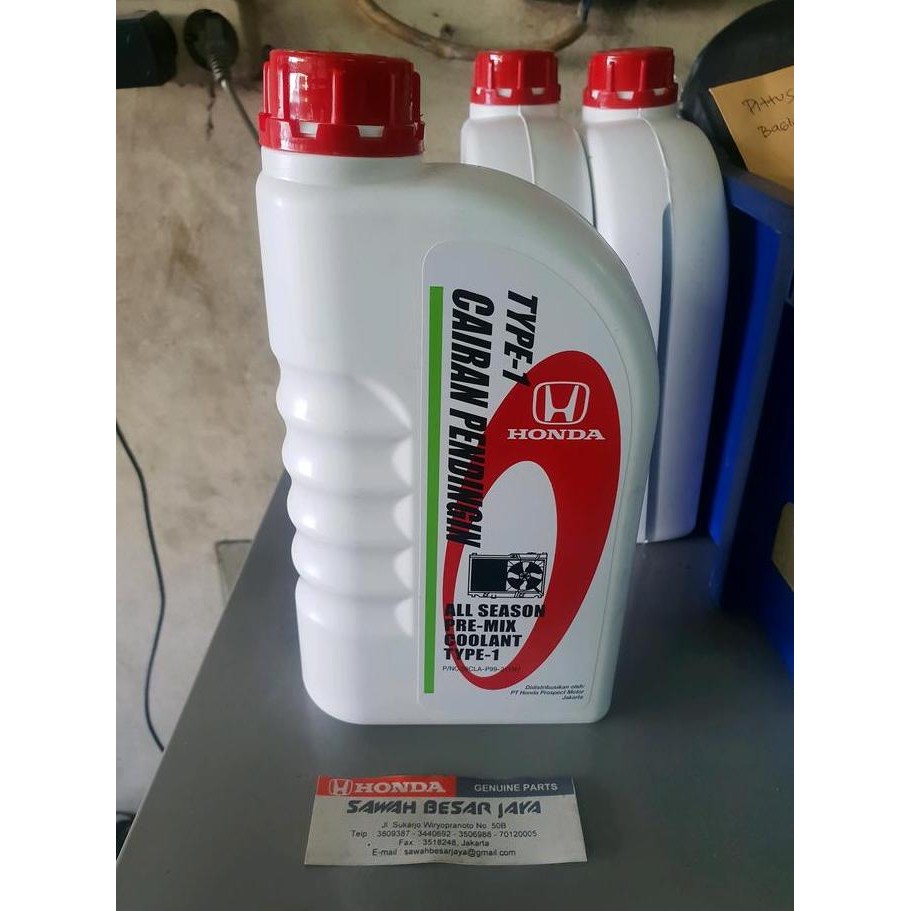 Coolant - Cairan Pendingin Air Radiator Type-1 Warna Hijau Mobil Honda Brio Mobilio Jazz Rs City Civ