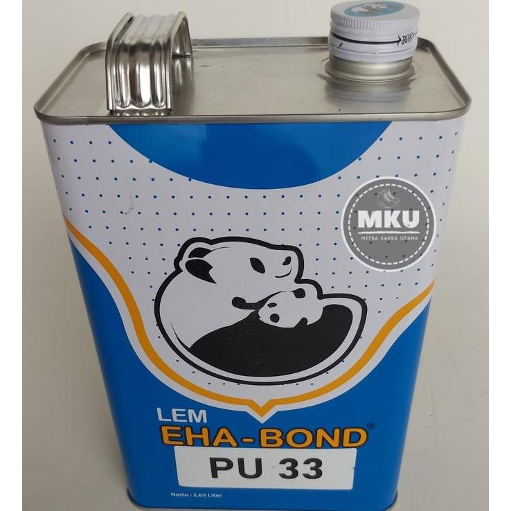 Lem Putih PU Eha Bond 33 Galon - Lem Kuat Kayu MDF Triplek Interior Eksterior