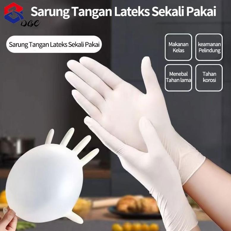Nitril Putih  latek latex glove Sarung Tangan Latex LAV HITAM/Ungu/Biru