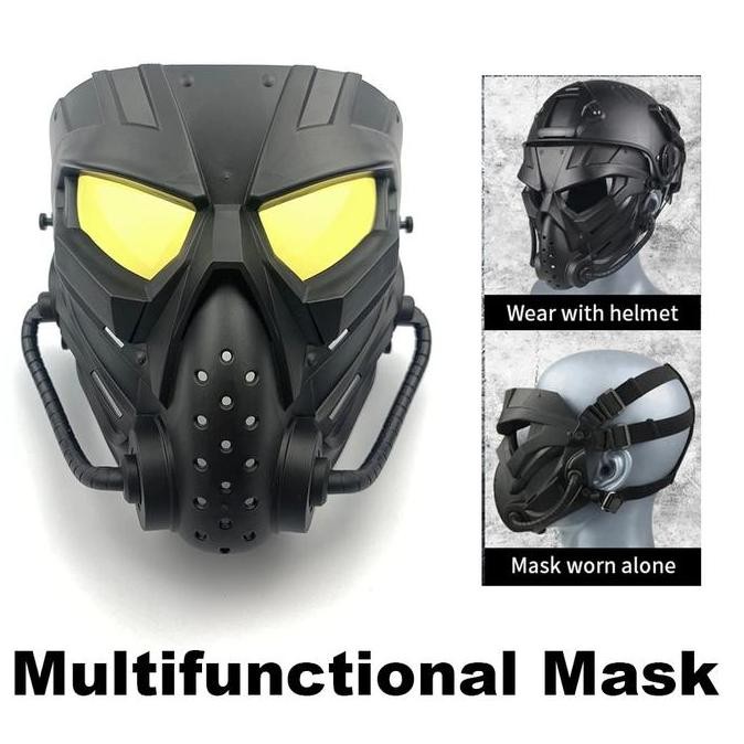 PROMO AGT Masker Topeng Airsoft Gun Paintball Full Face Anti Fog Model Alien - WST01 Terlaris Alat O