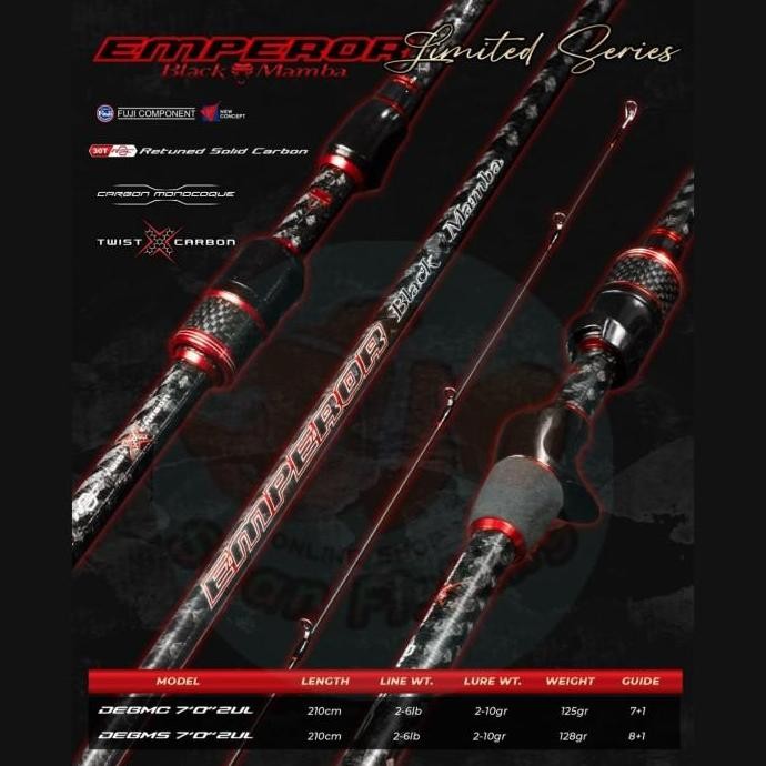 TERLARIS YukBugar- Joran Spinning UL Daido Emperor Black Mamba Limited Edition