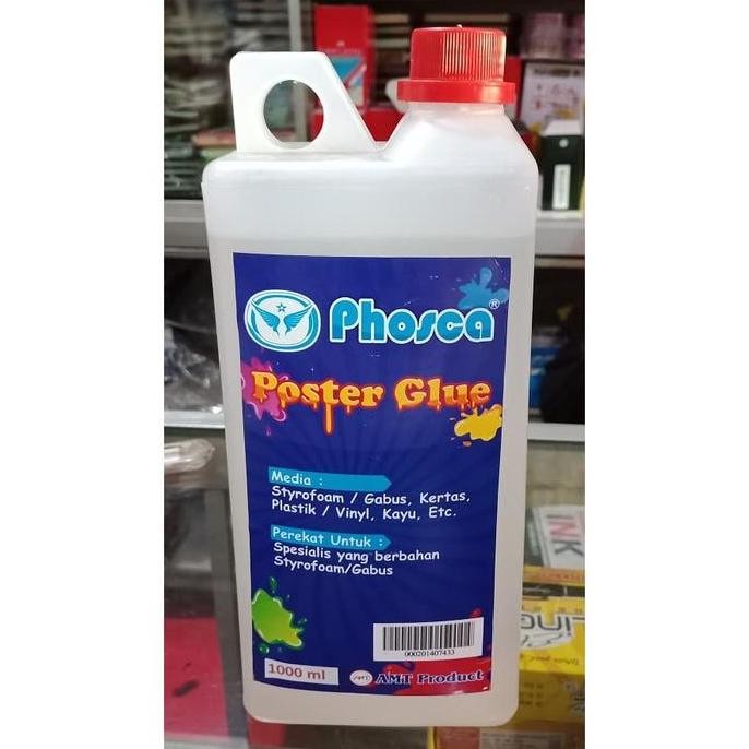 

Lem Styrofoam Mika Plastik Phosca Besar 1000ml | Lem Gabus Kuat & Cepat Kering