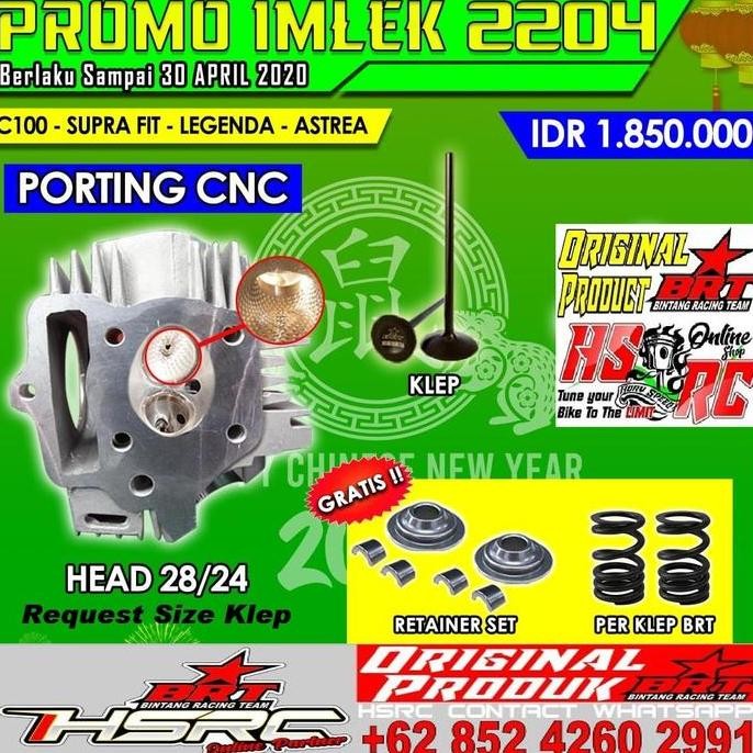Head Kop Silinder BRT Supra Fit X Grand Astrea Prima Legenda WIN C100