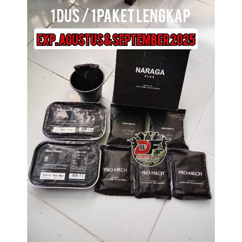 

TERMURAH ASLI 100% RANSUM MAKANAN TNI | 1 PAKET LENGKAP RANSUM NARAGA PLUS | EXP. AGUSTUS & SEPTEMBER 2025 | MAKANAN TNI | RANSUM TNI | RANSUM JATAH ASLI TNI | RANSUM NASI TNI | NARAGA PLUS TNI