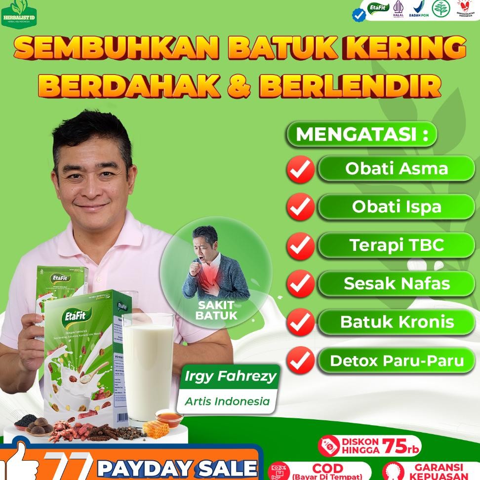 

Etafit Batuk Kering Berah Behak Berlendir Susu Kambing Etawa Murni