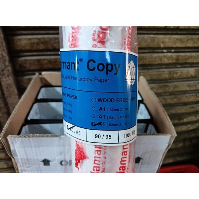 

Kertas Kalkir A1 80Gr / 85Gr 50M Diamant | Kertas Gambar Transparan Arsitektur