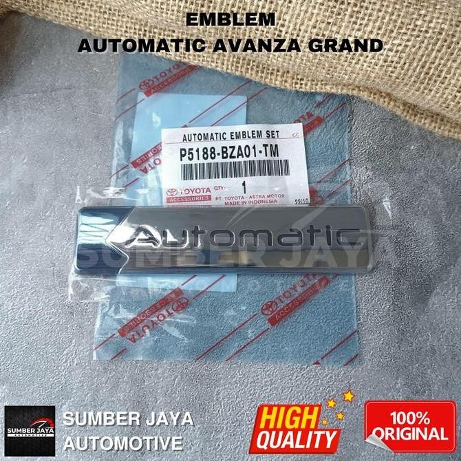 emblem tulisan automatic grand avanza original toyota bagasi