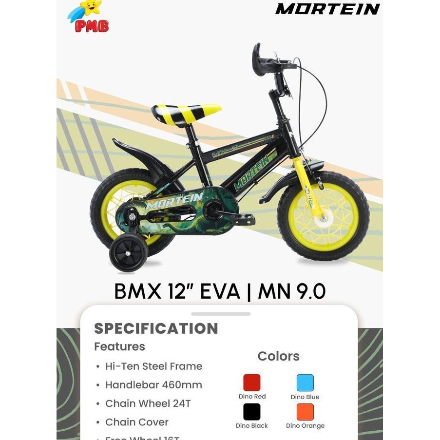 Sepeda Anak Sepeda Mortein Bmx 12 Eva Mn 9.0 Sepeda Roda Dua Sepeda Keren Ban Eva Pmb Toys
