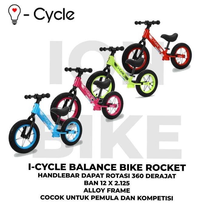 Push Bike Icycle Rocket Balance Bike Pushbike Sepeda Anak Keseimbangan